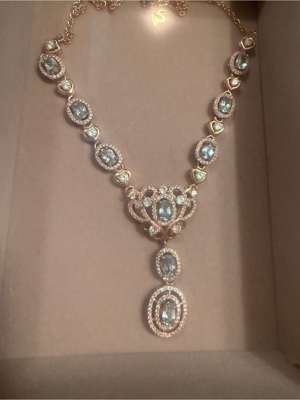 Sterling silver topaz necklace